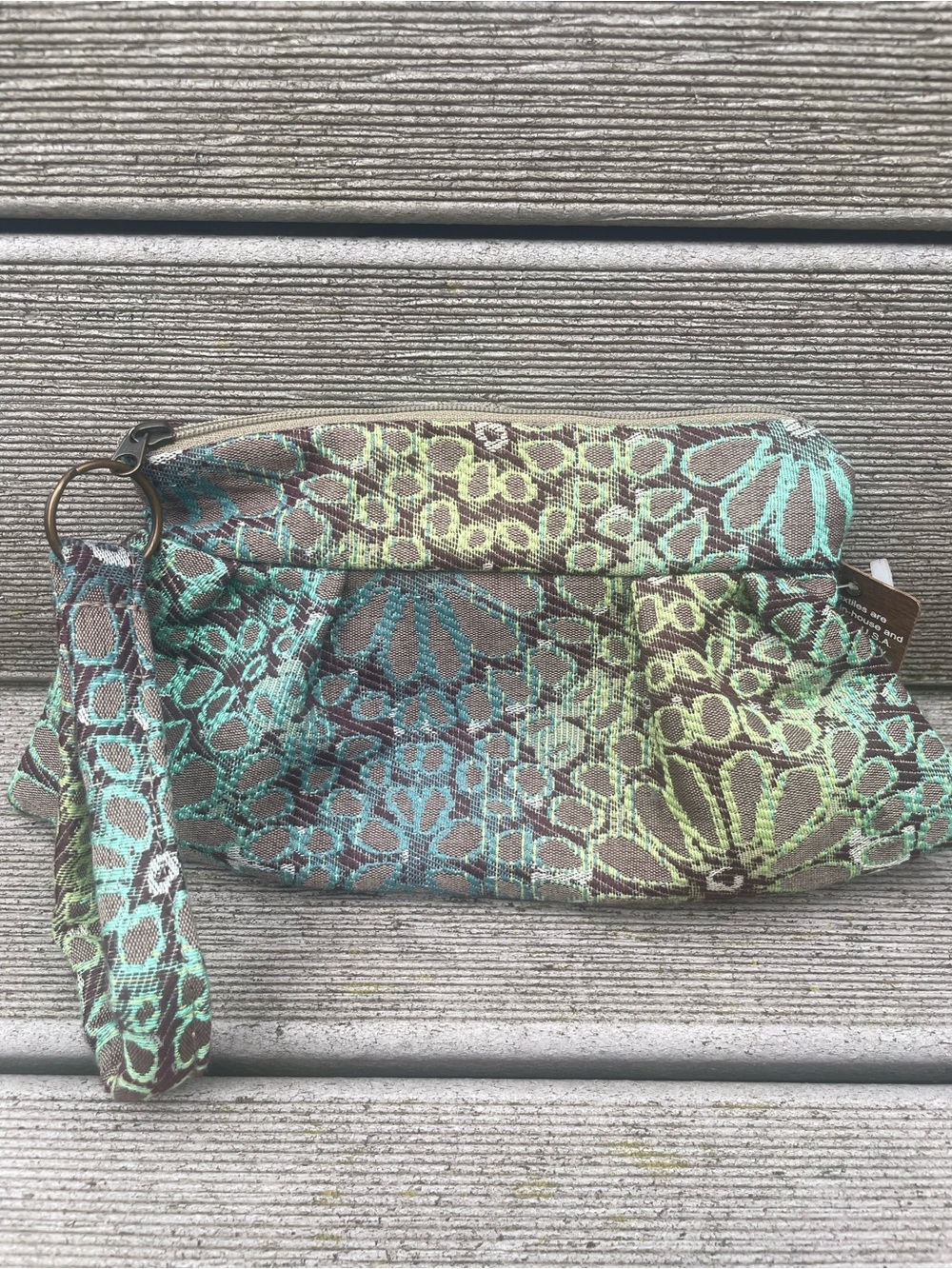 MARUCA Tapestry Style Jacquard Wristlet Clutch Handmade Boulder, CO NWT